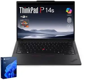 Lenovo ThinkPad P14s AI Capable Business Laptop, 14" FHD+ Display, AMD Ryzen 7 PRO 8840HS, 64GB DDR5, 4TB SSD, Fingerprint, Backlit KB, HDMI, Wi-Fi 6E, Windows 11 Pro,Black