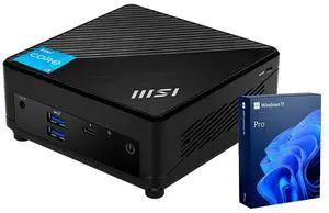 MSI Cubi 5 Professional Mini Desktop, Intel 6-Core Processor, 16GB RAM, 512GB SSD, Support 3-Monitor 4K, Thunderbolt 4, HDMI, DP, Wi-Fi 6, Windows 11 Pro, Seamless Multitasking at Work/Home