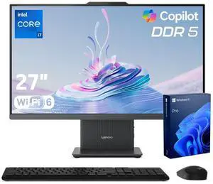 Lenovo IdeaCentre Business Computer All-in-One PC, 27" FHD 100Hz Display, Intel Core i7-13620H, 16GB DDR5, 1TB SSD, Wi-Fi 6, Windows 11 Pro with AI & Microsoft Copilot, Wireless KB & M, Grey