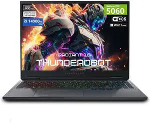 Thunderobot Radiant 16 Gaming Laptop, 16" QHD+ 300Hz, i9-14900HX, RTX 5060, 16GB DDR5, 512GB SSD, RGB Keyboard, Wi-Fi 6, Win11 Home
