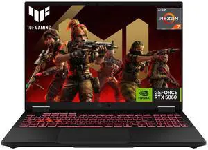 ASUS TUF A16 RTX 5060 Gaming Laptop, 16" FHD+ 165Hz Display, AMD Ryzen 7 260, NVIDIA RTX 5060, 64GB DDR5 RAM, 4TB SSD, RGB Backlit KB, RJ-45, Wi-Fi 6, Windows 11 Pro, Grey ASUS TUF A16 RTX 5060 Gaming Laptop, 16" FHD+ 165Hz Display, AMD Ryzen 7 260, NVIDIA RTX 5060, 64GB DDR5 RAM, 4TB SSD, RGB Backlit KB, RJ-45, Wi-Fi 6, Windows 11 Pro, Grey