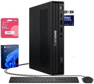 Lenovo ThinkCentre M90q Business Tiny Desktop, Intel 24-Core Ultra 9 285T vPro, AI Mini PC, 16GB DDR5, 512GB SSD, DP, HDMI, Support 3-Monitor 4K, Wired KB & Mouse, Wi-Fi 6E, Windows 11 Pro, w/Bundle Lenovo ThinkCentre M90q Business Tiny Desktop, Intel 24-Core Ultra 9 285T vPro, AI Mini PC, 16GB DDR5, 512GB SSD, DP, HDMI, Support 3-Monitor 4K, Wired KB & Mouse, Wi-Fi 6E, Windows 11 Pro, w/Bundle