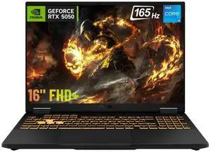 ASUS TUF Gaming F16 Gaming Laptop, 16" FHD+ 165Hz Display, Intel Core i5-13450HX, , GeForce RTX 5050, 16GB DDR5, 512GB SSD, RGB Backlit KB, IR Camera, HDMI, Windows 11 Home ASUS TUF Gaming F16 Gaming Laptop, 16" FHD+ 165Hz Display, Intel Core i5-13450HX, , GeForce RTX 5050, 16GB DDR5, 512GB SSD, RGB Backlit KB, IR Camera, HDMI, Windows 11 Home