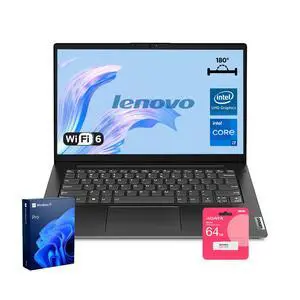 Lenovo V15 Lapto, 15.6" FHD Anti-Glare, AMD Ryzen 7 7730U, 16GB RAM, 1TB SSD, HDMI, Type-C, Wi-Fi 6, AI Copilot, Windows 11 Pro, Black, Bundle with ADATA 64GB Flash Drive Lenovo V15 Lapto, 15.6" FHD Anti-Glare, AMD Ryzen 7 7730U, 16GB RAM, 1TB SSD, HDMI, Type-C, Wi-Fi 6, AI Copilot, Windows 11 Pro, Black, Bundle with ADATA 64GB Flash Drive