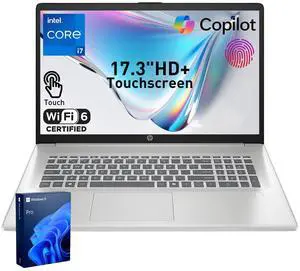 HP 17t Premium Business Laptop, 17.3" HD+ Touchscreen, Intel Core i7-1355U, 16GB RAM, 512GB PCIe M.2 SSD, Wi-Fi 6, Windows 11 Pro, Silver HP 17t Premium Business Laptop, 17.3" HD+ Touchscreen, Intel Core i7-1355U, 16GB RAM, 512GB PCIe M.2 SSD, Wi-Fi 6, Windows 11 Pro, Silver