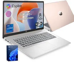 HP 17.3" Touchscreen HD+ Business Laptop, Intel Core i7-1355U, 16GB RAM, 512GB SSD, Fingerprint Reader, Backlit Keyboard, Wi-Fi 6, Windows 11 Pro, Rose HP 17.3" Touchscreen HD+ Business Laptop, Intel Core i7-1355U, 16GB RAM, 512GB SSD, Fingerprint Reader, Backlit Keyboard, Wi-Fi 6, Windows 11 Pro, Rose