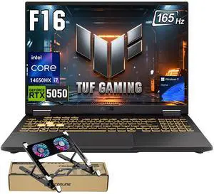 ASUS TUF F16 AI VR-Ready RTX 5050 Gaming Laptop, 16 FHD+ 165Hz for Smooth FPS, Intel Core i7-14650HX, Nvidia GeForce RTX 5050, 64GB DDR5, 1TB SSD, RGB Backlit KB, MUX Switch, Win11 Home, w/Bundle ASUS TUF F16 AI VR-Ready RTX 5050 Gaming Laptop, 16 FHD+ 165Hz for Smooth FPS, Intel Core i7-14650HX, Nvidia GeForce RTX 5050, 64GB DDR5, 1TB SSD, RGB Backlit KB, MUX Switch, Win11 Home, w/Bundle