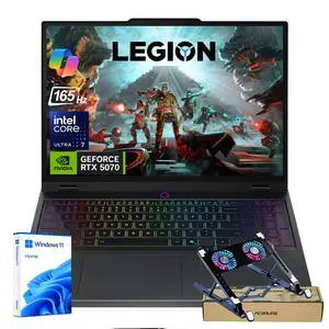 Lenovo Legion 5 Gaming Laptop, 15.1" WQXGA 165Hz OLED Display, Intel Core Ultra 7 255HX, NVIDIA GeForce RTX 5070, 16GB DDR5 RAM, 1TB SSD, RGB Backlit Keyboard, Wi-Fi 7, Win11 Home, Black, w/Bundle Lenovo Legion 5 Gaming Laptop, 15.1" WQXGA 165Hz OLED Display, Intel Core Ultra 7 255HX, NVIDIA GeForce RTX 5070, 16GB DDR5 RAM, 1TB SSD, RGB Backlit Keyboard, Wi-Fi 7, Win11 Home, Black, w/Bundle