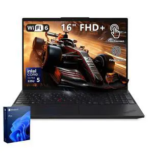Lenovo ThinkPad L16 AI Business Laptop, 16" FHD+ Touchscreen, Intel Core Ultra 5 225U, 16GB DDR5 RAM, 512GB SSD, Backlit Keyboard, Fingerprint Reader, Wi-Fi 6, Windows 11 Pro, Black Lenovo ThinkPad L16 AI Business Laptop, 16" FHD+ Touchscreen, Intel Core Ultra 5 225U, 16GB DDR5 RAM, 512GB SSD, Backlit Keyboard, Fingerprint Reader, Wi-Fi 6, Windows 11 Pro, Black