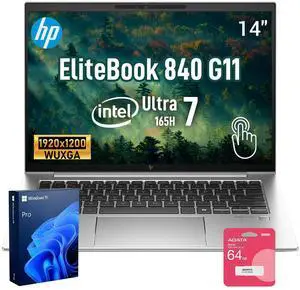 HP EliteBook 840 G11 Business Laptop, 14" FHD+ Touchscreen, Intel Core Ultra 7 165H, 64GB DDR5 RAM, 1TB SSD, Wi-Fi 6, Windows 11 Pro, Silver HP EliteBook 840 G11 Business Laptop, 14" FHD+ Touchscreen, Intel Core Ultra 7 165H, 64GB DDR5 RAM, 1TB SSD, Wi-Fi 6, Windows 11 Pro, Silver