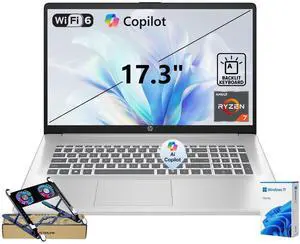 HP Essential 17z-cp300 Premium AI Laptop, 17.3" FHD, AMD Ryzen 7 7730U, 64GB RAM, 1TB SSD, Wi-Fi 6, Windows 11 Pro, Silver HP Essential 17z-cp300 Premium AI Laptop, 17.3" FHD, AMD Ryzen 7 7730U, 64GB RAM, 1TB SSD, Wi-Fi 6, Windows 11 Pro, Silver