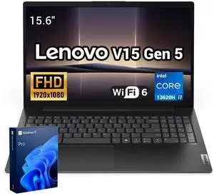 Lenovo V-Series V15 Gen 5 Business Laptop, 15.6" FHD, Intel Core i7-13620H, 64GB DDR5 RAM, 1TB SSD, Wi-Fi 6, Windows 11 Pro, Black Lenovo V-Series V15 Gen 5 Business Laptop, 15.6" FHD, Intel Core i7-13620H, 64GB DDR5 RAM, 1TB SSD, Wi-Fi 6, Windows 11 Pro, Black