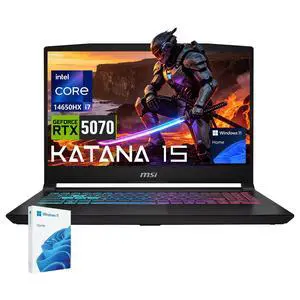 MSI Katana 15 Gaming Laptop, 15.6" QHD 165Hz Display, Intel Core i7-14650HX, NVIDIA GeForce RTX 5070, 16GB DDR5 RAM, 1TB SSD, 4-Zone RGB Backlit, Windows 11 Home MSI Katana 15 Gaming Laptop, 15.6" QHD 165Hz Display, Intel Core i7-14650HX, NVIDIA GeForce RTX 5070, 16GB DDR5 RAM, 1TB SSD, 4-Zone RGB Backlit, Windows 11 Home