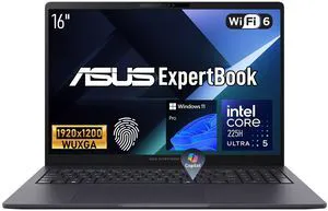 ASUS ExpertBook Business Laptop, 16" FHD+, Intel Core Ultra 5 225H, 32GB DDR5 RAM, 1TB SSD, Wi-Fi 6, Windows 11 Pro, Grey ASUS ExpertBook Business Laptop, 16" FHD+, Intel Core Ultra 5 225H, 32GB DDR5 RAM, 1TB SSD, Wi-Fi 6, Windows 11 Pro, Grey