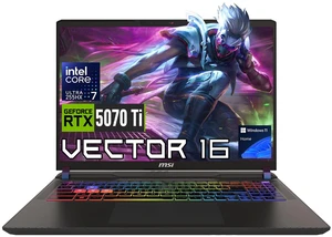 MSI Vector 16 VECTOR16HXA2275 Gaming Laptop, 16" FHD+ 144Hz, Intel Core Ultra 7 255HX, NVIDIA GeForce RTX 5070 Ti, 16GB DDR5 RAM, 1TB SSD, Wi-Fi 6, Windows 11 Home, RGB Backlit Keyboard, Grey MSI Vector 16 VECTOR16HXA2275 Gaming Laptop, 16" FHD+ 144Hz, Intel Core Ultra 7 255HX, NVIDIA GeForce RTX 5070 Ti, 16GB DDR5 RAM, 1TB SSD, Wi-Fi 6, Windows 11 Home, RGB Backlit Keyboard, Grey