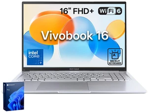 ASUS Vivobook 16 F1605VAP Premium Laptop, 16" FHD+, Intel Core 9 270H, 32GB DDR5 RAM, 1TB SSD, Wi-Fi 6, Windows 11 Pro, Silver ASUS Vivobook 16 F1605VAP Premium Laptop, 16" FHD+, Intel Core 9 270H, 32GB DDR5 RAM, 1TB SSD, Wi-Fi 6, Windows 11 Pro, Silver