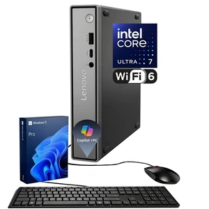 Lenovo ThinkCentre neo 50q Business MFF AI Desktop, Intel Core Ultra 7 256V, 16GB RAM, 4TB SSD, Wi-Fi 6, Windows 11 Pro, Black Lenovo ThinkCentre neo 50q Business MFF AI Desktop, Intel Core Ultra 7 256V, 16GB RAM, 4TB SSD, Wi-Fi 6, Windows 11 Pro, Black