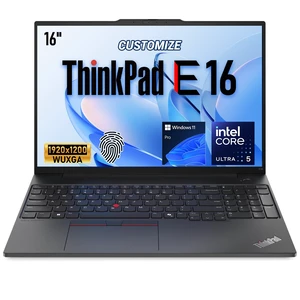 Lenovo ThinkPad E16 Gen 3 Business Laptop, 16" FHD+, Intel Core Ultra 5 225H, 16GB DDR5 RAM, 1TB SSD, Wi-Fi 6, Windows 11 Pro, Black Lenovo ThinkPad E16 Gen 3 Business Laptop, 16" FHD+, Intel Core Ultra 5 225H, 16GB DDR5 RAM, 1TB SSD, Wi-Fi 6, Windows 11 Pro, Black