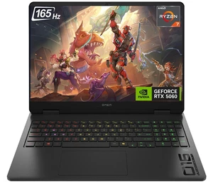 HP Omen 16-ap0047nr Gaming AI Laptop, 16" FHD+ 165Hz, AMD Ryzen AI 7 350, NVIDIA GeForce RTX 5060, 16GB DDR5 RAM, 1TB SSD, Wi-Fi 6, Windows 11 Home, RGB Backlit Keyboard, Black HP Omen 16-ap0047nr Gaming AI Laptop, 16" FHD+ 165Hz, AMD Ryzen AI 7 350, NVIDIA GeForce RTX 5060, 16GB DDR5 RAM, 1TB SSD, Wi-Fi 6, Windows 11 Home, RGB Backlit Keyboard, Black