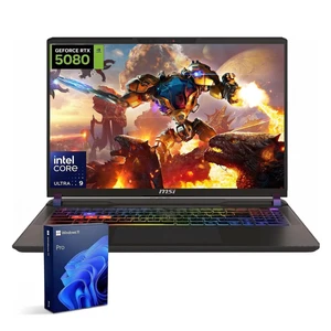 MSI Vector 16 Gaming Laptop, 16" WQXGA 240Hz, Intel Core Ultra 9 275HX, NVIDIA GeForce RTX 5080, 32GB DDR5 RAM, 2TB SSD, Wi-Fi 6, Windows 11 Pro, RGB Backlit Keyboard, Grey MSI Vector 16 Gaming Laptop, 16" WQXGA 240Hz, Intel Core Ultra 9 275HX, NVIDIA GeForce RTX 5080, 32GB DDR5 RAM, 2TB SSD, Wi-Fi 6, Windows 11 Pro, RGB Backlit Keyboard, Grey