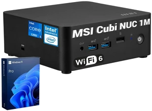 MSI Cubi NUC 1M Business Mini Desktop, Intel Core 5 120U, 32GB DDR5 RAM, 1TB SSD, Wi-Fi 6, Windows 11 Pro, Black MSI Cubi NUC 1M Business Mini Desktop, Intel Core 5 120U, 32GB DDR5 RAM, 1TB SSD, Wi-Fi 6, Windows 11 Pro, Black