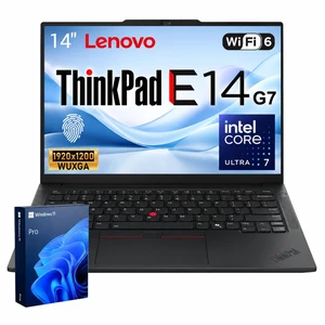 Lenovo ThinkPad E14 Gen 7 Business Laptop, 14" FHD+ Screen, Intel Core Ultra 7 255H, 24GB DDR5 RAM, 1TB PCIe SSD, Backlit KB, FP Reader, Thunderbolt 4, Wi-Fi 6, Windows 11 Pro, Black Lenovo ThinkPad E14 Gen 7 Business Laptop, 14" FHD+ Screen, Intel Core Ultra 7 255H, 24GB DDR5 RAM, 1TB PCIe SSD, Backlit KB, FP Reader, Thunderbolt 4, Wi-Fi 6, Windows 11 Pro, Black
