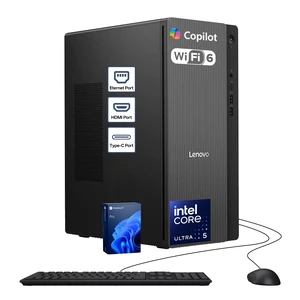 Lenovo IdeaCentre Premium Tower Desktop, Intel Core Ultra 5 225, 16GB DDR5 UDIMM, 512GB SSD, Wi-Fi 6, Windows 11 Pro, Grey, Wired Keyboard & Wired Mouse Lenovo IdeaCentre Premium Tower Desktop, Intel Core Ultra 5 225, 16GB DDR5 UDIMM, 512GB SSD, Wi-Fi 6, Windows 11 Pro, Grey, Wired Keyboard & Wired Mouse