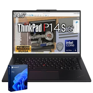 Lenovo ThinkPad P14s Gen 5 Business Laptop, 14.5" FHD+, Intel Core Ultra 5 135H, 32GB DDR5 RAM, 1TB SSD, Wi-Fi 6, Windows 11 Pro, Backlit Keyboard, Fingerprint Reader, Black Lenovo ThinkPad P14s Gen 5 Business Laptop, 14.5" FHD+, Intel Core Ultra 5 135H, 32GB DDR5 RAM, 1TB SSD, Wi-Fi 6, Windows 11 Pro, Backlit Keyboard, Fingerprint Reader, Black