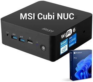 MSI Cubi NUC CUBI13MQG203B Business Mini Desktop, Intel Core i5-1345U, 16GB DDR5 RAM, 512GB SSD, Wi-Fi 6, Windows 11 Pro, Black, 2xHDMI, 2xRJ45 MSI Cubi NUC CUBI13MQG203B Business Mini Desktop, Intel Core i5-1345U, 16GB DDR5 RAM, 512GB SSD, Wi-Fi 6, Windows 11 Pro, Black, 2xHDMI, 2xRJ45