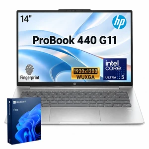HP ProBook 440 G11 Business Laptop, 14" FHD+, Intel Core Ultra 5 125U, 16GB DDR5 RAM, 512GB SSD, Wi-Fi 6, Windows 11 Pro, Silver, Backlit Keyboard, Fingerprint Reader, Webcam, AI Ready HP ProBook 440 G11 Business Laptop, 14" FHD+, Intel Core Ultra 5 125U, 16GB DDR5 RAM, 512GB SSD, Wi-Fi 6, Windows 11 Pro, Silver, Backlit Keyboard, Fingerprint Reader, Webcam, AI Ready