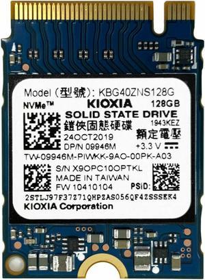 Kioxia Former Toshiba Brand 128GB PCIe NVMe 2230 SSD (KBG40ZNS128G), OEM Package
