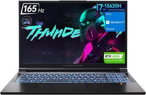Thunderobot Newest Gaming Laptop, 15.6" FHD 165Hz Screen, Intel Core i7-13620H, NVIDIA GeForce 4060, 32GB DDR5 RAM, 1TB PCIe SSD, RGB Backlit Keyboard, Wi-Fi 5, W11H, Grey