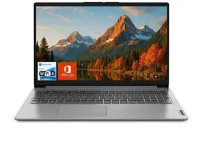 Lenovo IdeaPad 1 Laptop, 15.6" FHD Display, Intel Dual Core Processor, 12GB RAM, 512GB SSD + 128GB eMMC, 1 Yr Office 365, Wi-Fi 6, Windows 11 Home, Grey