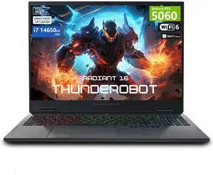 Thunderobot Radiant 16 Gaming Laptop, 16" QHD+ 300Hz, i7-14650HX, RTX 5060, 32GB DDR5, 1TB SSD, RGB Keyboard, Wi-Fi 6, Win11 Home