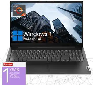 Lenovo V15 Gen 4 Business Laptop, 15.6" FHD Display, AMD Ryzen 5 5500U, 40GB RAM, 1TB SSD, Webcam, HDMI, RJ-45, Wi-Fi 6, Windows 11 Pro, Black