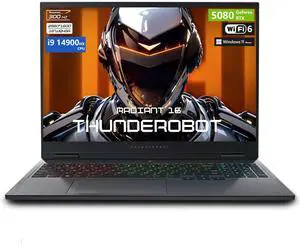 Thunderobot Radiant 16 300Hz Gaming Laptop, 16" WQXGA 300Hz, Intel  i9-14900HX, GeForce RTX 5080, 64GB DDR5 RAM, 4TB SSD, RGB Backlit Keyboard, Wi-Fi 6, Win 11 Home