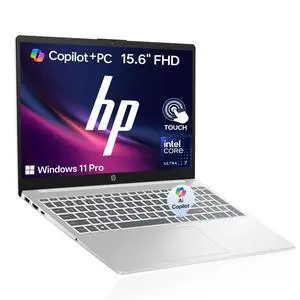HP Essential AI 15t-fd100 Premium Copilot+ PC Laptop, 15.6" FHD Touchscreen, Intel Core Ultra 7 155H, 16GB RAM, 2TB SSD, Wi-Fi 6, Windows 11 Pro, Silver HP Essential AI 15t-fd100 Premium Copilot+ PC Laptop, 15.6" FHD Touchscreen, Intel Core Ultra 7 155H, 16GB RAM, 2TB SSD, Wi-Fi 6, Windows 11 Pro, Silver