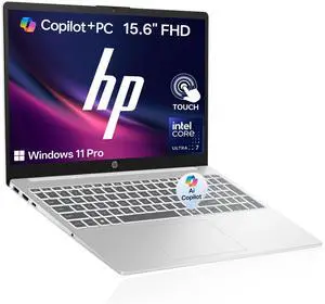HP Essential AI 15t-fd100 Premium Copilot+ PC Laptop, 15.6" FHD Touchscreen, Intel Core Ultra 7 155H, 32GB RAM, 2TB SSD, Wi-Fi 6, Windows 11 Home, Silver HP Essential AI 15t-fd100 Premium Copilot+ PC Laptop, 15.6" FHD Touchscreen, Intel Core Ultra 7 155H, 32GB RAM, 2TB SSD, Wi-Fi 6, Windows 11 Home, Silver