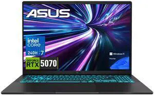ASUS V16 90NB16R1-M00290 Gaming Laptop, 16" FHD+ 144Hz, Intel Core 7 240H, 64GB DDR5 RAM, 1TB SSD, Wi-Fi 6, Windows 11 Home, Black ASUS V16 90NB16R1-M00290 Gaming Laptop, 16" FHD+ 144Hz, Intel Core 7 240H, 64GB DDR5 RAM, 1TB SSD, Wi-Fi 6, Windows 11 Home, Black
