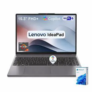 Lenovo IdeaPad Slim 3 Premium AI Laptop, 15.3" FHD+, AMD Ryzen 7 7735HS, 24GB DDR5 RAM, 512GB SSD, Wi-Fi 6, Windows 11 Pro, Grey Lenovo IdeaPad Slim 3 Premium AI Laptop, 15.3" FHD+, AMD Ryzen 7 7735HS, 24GB DDR5 RAM, 512GB SSD, Wi-Fi 6, Windows 11 Pro, Grey