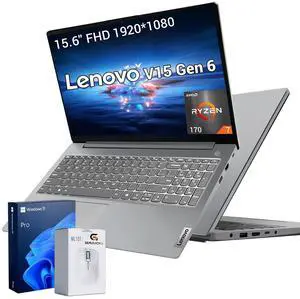 LENOVO V-Series V15 Gen 6 Business Laptop, 15.6" FHD, AMD Ryzen 7 170, 24GB DDR5 RAM, 1TB SSD, Wi-Fi 6, Windows 11 Pro, Wireless Mouse, Grey LENOVO V-Series V15 Gen 6 Business Laptop, 15.6" FHD, AMD Ryzen 7 170, 24GB DDR5 RAM, 1TB SSD, Wi-Fi 6, Windows 11 Pro, Wireless Mouse, Grey