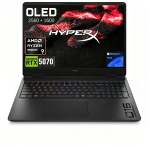 HP HyperX Omen 16z-ap100 Gaming Laptop, 16" WQXGA 165Hz, AMD Ryzen 9 9955HX, NVIDIA GeForce RTX 5070, 32GB DDR5 RAM, 2TB SSD, Wi-Fi 7, Windows 11 Home, RGB Backlit Keyboard, Black HP HyperX Omen 16z-ap100 Gaming Laptop, 16" WQXGA 165Hz, AMD Ryzen 9 9955HX, NVIDIA GeForce RTX 5070, 32GB DDR5 RAM, 2TB SSD, Wi-Fi 7, Windows 11 Home, RGB Backlit Keyboard, Black