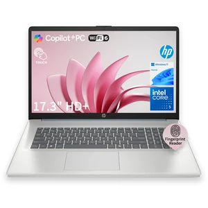 HP Essential 17t-cn400 Premium AI Laptop, 17.3" Touchscreen, Intel Core 5 120U, 16GB RAM, 512GB SSD, Wi-Fi 6, Fingerprint Reader, Windows 11 Home, Silver HP Essential 17t-cn400 Premium AI Laptop, 17.3" Touchscreen, Intel Core 5 120U, 16GB RAM, 512GB SSD, Wi-Fi 6, Fingerprint Reader, Windows 11 Home, Silver