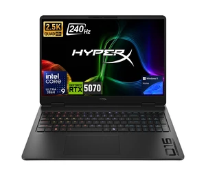 HP HyperX Omen 16t-am200 Gaming Laptop, 16" WQXGA 240Hz, Intel Core Ultra 9 386H, NVIDIA GeForce RTX 5070, 32GB DDR5 RAM, 2TB SSD, Wi-Fi 7, Windows 11 Home, RGB Backlit Keyboard, Black HP HyperX Omen 16t-am200 Gaming Laptop, 16" WQXGA 240Hz, Intel Core Ultra 9 386H, NVIDIA GeForce RTX 5070, 32GB DDR5 RAM, 2TB SSD, Wi-Fi 7, Windows 11 Home, RGB Backlit Keyboard, Black