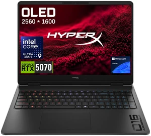 HP HyperX Omen 16t-am200 Gaming Laptop, 16" WQXGA 165Hz, Intel Core Ultra 9 386H, NVIDIA GeForce RTX 5070, 16GB DDR5 RAM, 512GB SSD, Wi-Fi 7, Windows 11 Home, RGB Backlit Keyboard, Black HP HyperX Omen 16t-am200 Gaming Laptop, 16" WQXGA 165Hz, Intel Core Ultra 9 386H, NVIDIA GeForce RTX 5070, 16GB DDR5 RAM, 512GB SSD, Wi-Fi 7, Windows 11 Home, RGB Backlit Keyboard, Black