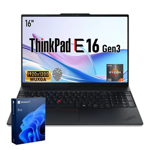Lenovo ThinkPad E16 Gen 3 Business Laptop, 16" FHD+, AMD Ryzen 7 250, 16GB DDR5 RAM, 512GB SSD, Wi-Fi 6, Windows 11 Pro, Black Lenovo ThinkPad E16 Gen 3 Business Laptop, 16" FHD+, AMD Ryzen 7 250, 16GB DDR5 RAM, 512GB SSD, Wi-Fi 6, Windows 11 Pro, Black