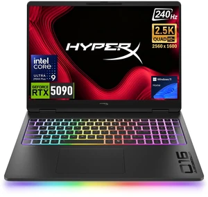 HP HyperX Omen MAX Gaming Laptop, 16" WQXGA 240Hz OLED, Intel Core Ultra 9 290HX Plus, NVIDIA GeForce RTX 5090, 96GB DDR5 RAM, 2TB SSD, Wi-Fi 7, Windows 11 Home, Backlit KB, Black HP HyperX Omen MAX Gaming Laptop, 16" WQXGA 240Hz OLED, Intel Core Ultra 9 290HX Plus, NVIDIA GeForce RTX 5090, 96GB DDR5 RAM, 2TB SSD, Wi-Fi 7, Windows 11 Home, Backlit KB, Black