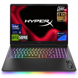 HP HyperX Omen MAX Gaming Laptop, 16" WQXGA 240Hz OLED, Intel Core Ultra 9 290HX Plus, NVIDIA GeForce RTX 5090, 32GB DDR5 RAM, 1TB SSD, Wi-Fi 7, Windows 11 Home, Backlit KB, Black HP HyperX Omen MAX Gaming Laptop, 16" WQXGA 240Hz OLED, Intel Core Ultra 9 290HX Plus, NVIDIA GeForce RTX 5090, 32GB DDR5 RAM, 1TB SSD, Wi-Fi 7, Windows 11 Home, Backlit KB, Black