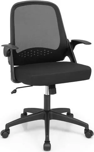 Adjustable Mesh Office Chair Rolling Computer Desk Chair with Flip-up Armrest