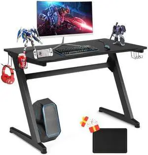 Cup and Headphone Holder Z-shape Frame E-sports Gaming Desk